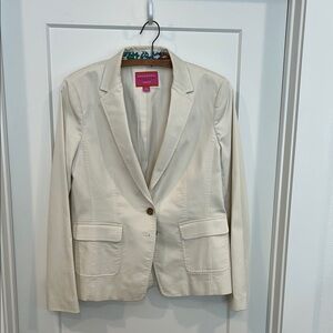 Banana Republic Cream Blazer Lightweight Suit Jacket